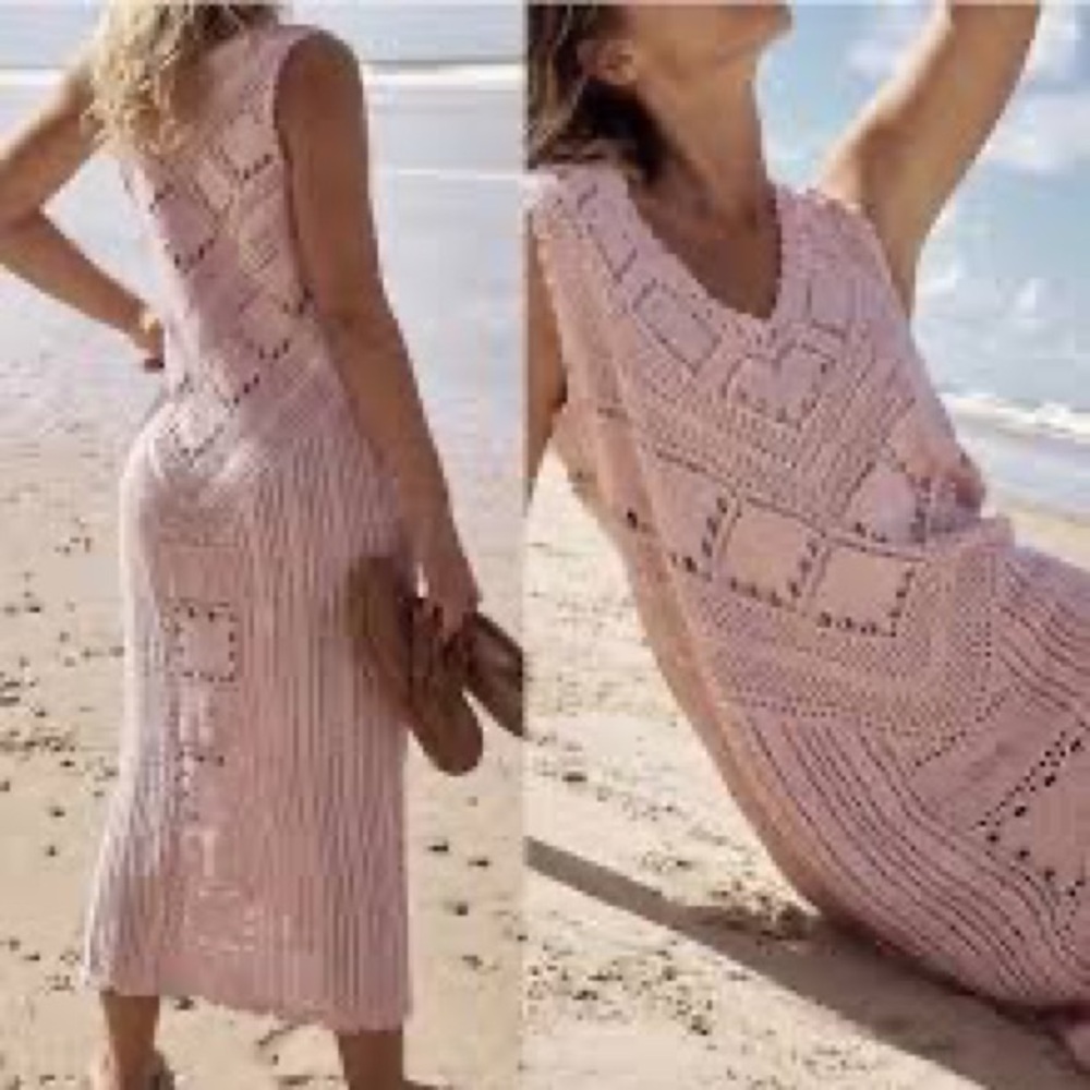 Free People Santorini Crochet Dress | Size L